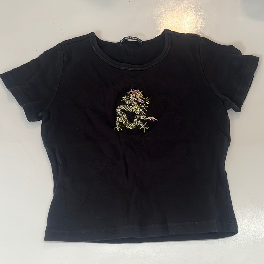 Brandy Melville Dragon Crop Tee